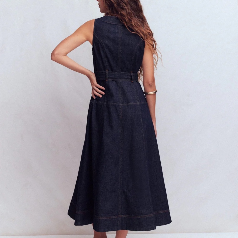 Boden NWT Petite Denim Dress - Picture 4 of 5